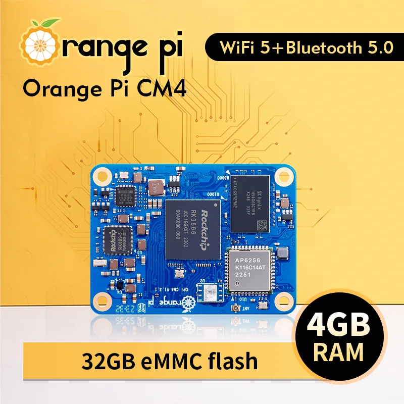 Orange Pi CM4 4GB RAM 32GB EMM – обзор и цена Compute Module 4 32Gb Wifi