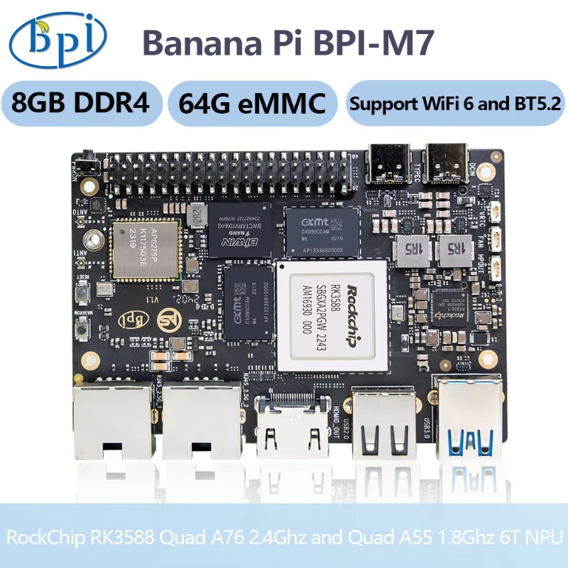 【Горячая распродажа】Плата для  – обзор и цена Banana Pi Bpi M7 Rk3588