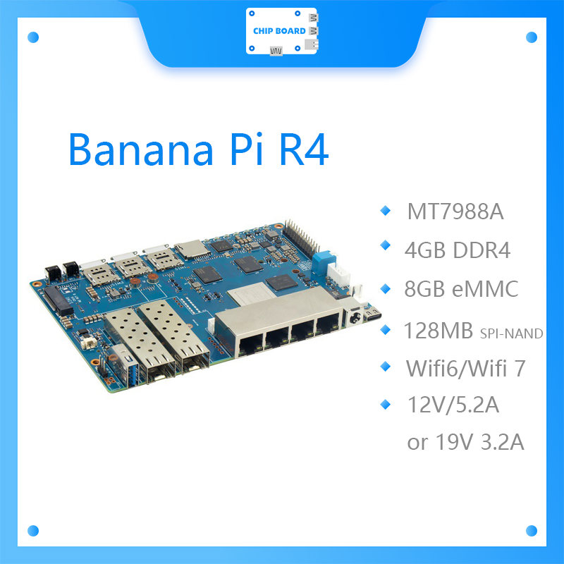 Плата Banana Pi BPI R4 Wi-Fi 7 – обзор и цена Bananapi Bpi R4 Wifi 7