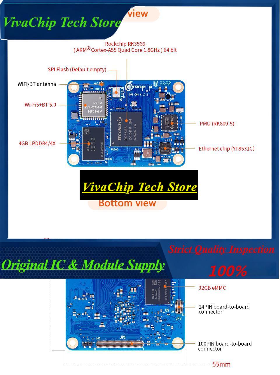 Orange Pi CM4 4 ГБ ОЗУ 32 ГБ E – обзор и цена Compute Module 4 32Gb Wifi